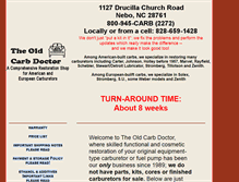 Tablet Screenshot of oldcarbdoctor.com